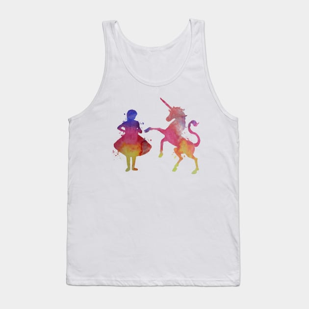 Girl and a unicorn Tank Top by TheJollyMarten